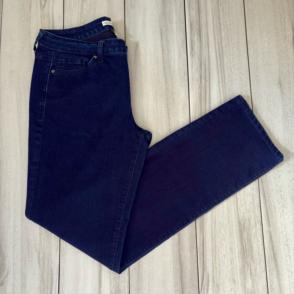 Calvin Klein Archive Soft Indigo Straight Leg Jeans 6 High Rise Heritage Denim